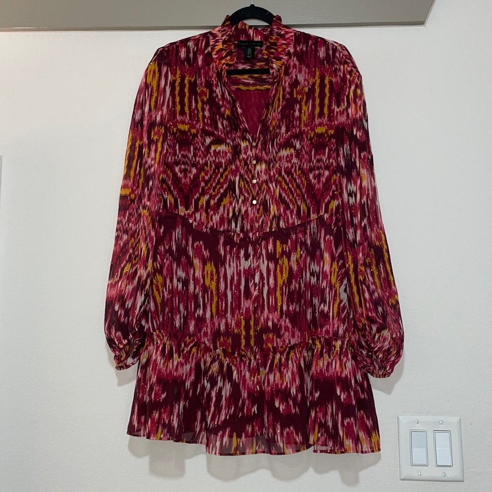 House of Harlow Printed Metallic Dress SZ US 8 VGUC